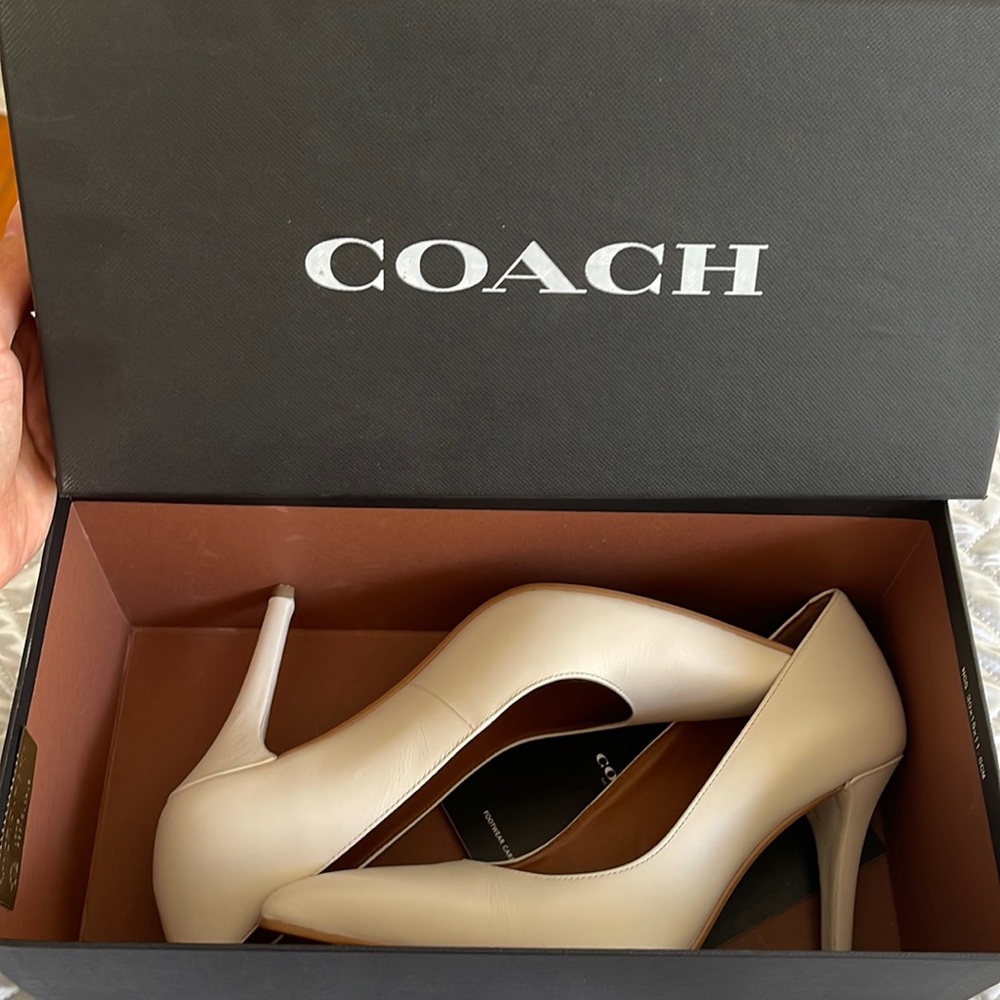 Coach pointed toe heels